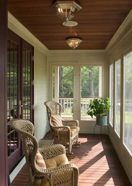Screened Verandah: Insect screening keeps mozzies and leaf litter out without blocking the view. In humid suburbs it turns