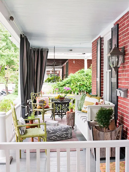 cosy verandah with curtains