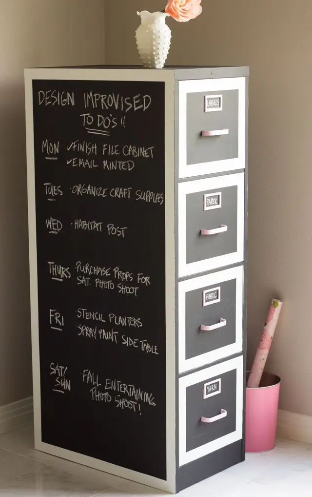 chalkboard filling cabinet