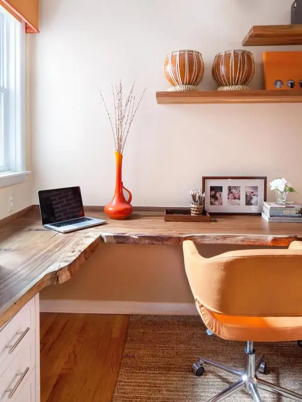 warm orange home office theme