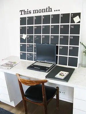 calendar chalkboard wall