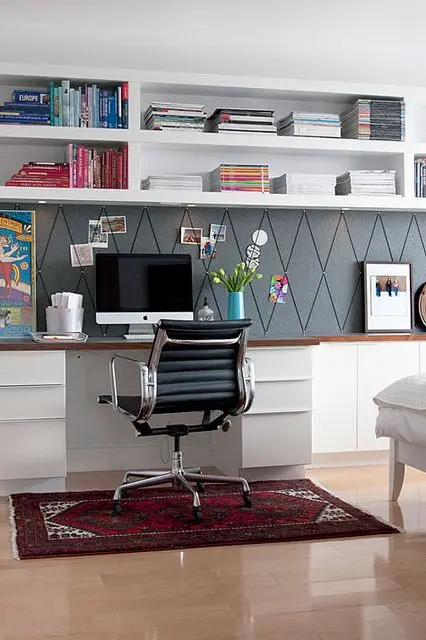 neatly organised home office
