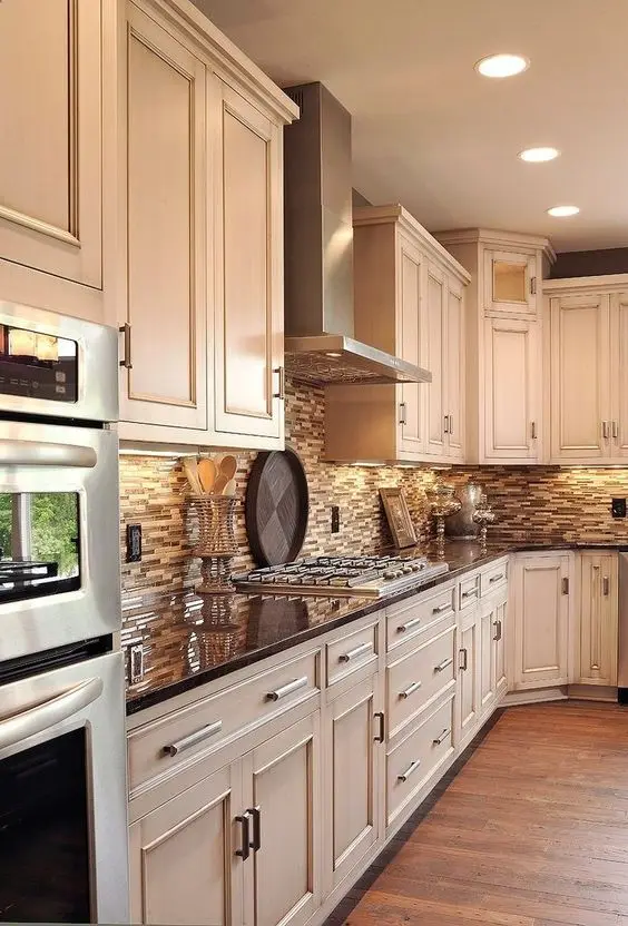 tan and copper tones kitchen