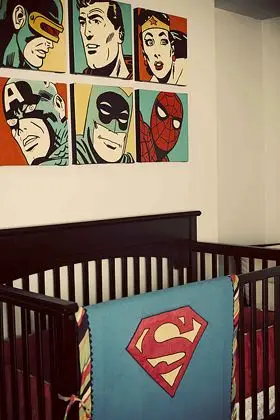 vintage superhero comic wall art