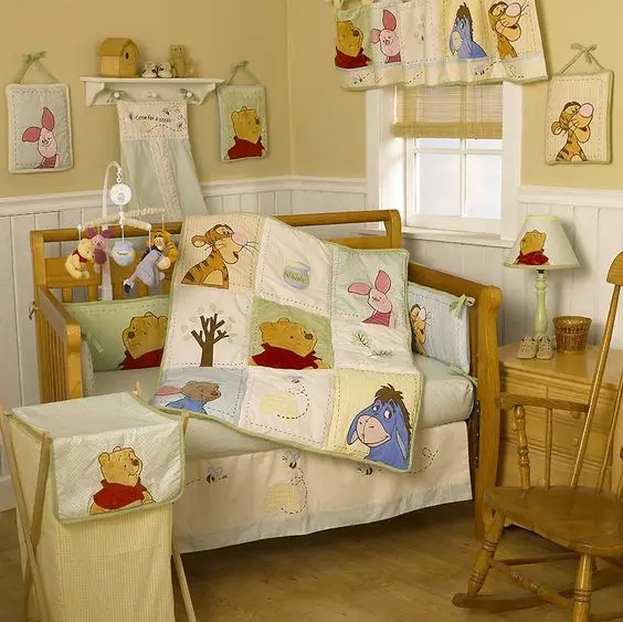 Pooh and friends themed nursery room