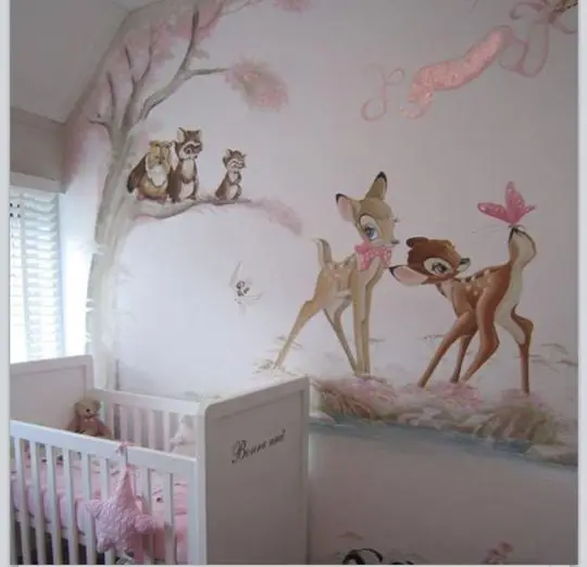 bambi and friends wall painting