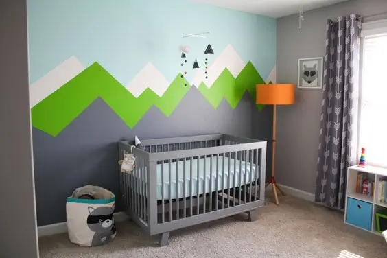 mountain wall decal for nursery room