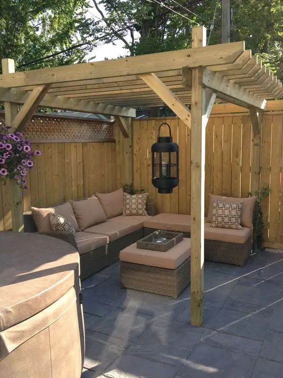 small corner pergola
