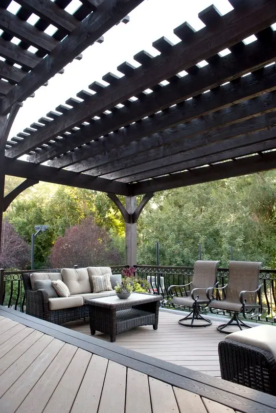 suburban terrace pergola