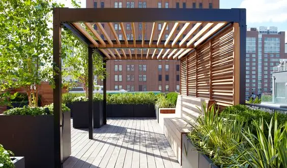 roof deck minimalist pergola