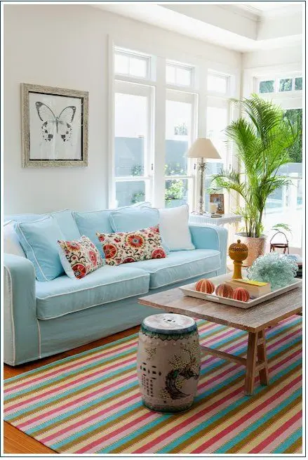 bright pastel living room