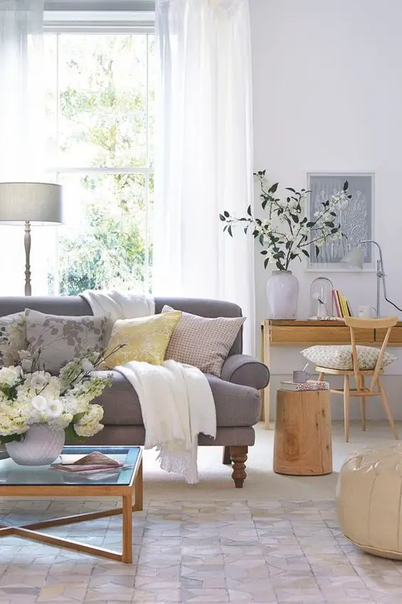 light and clean living room