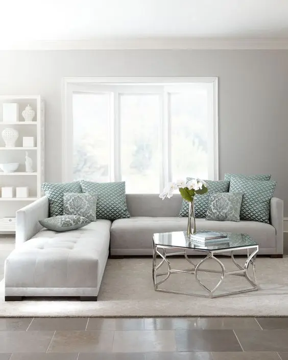 white minimalist living room