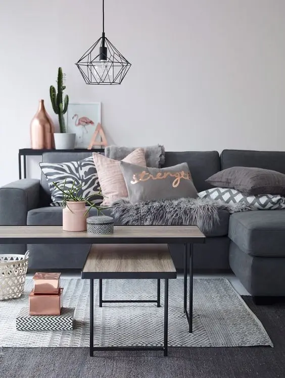 space efficient apartment living room