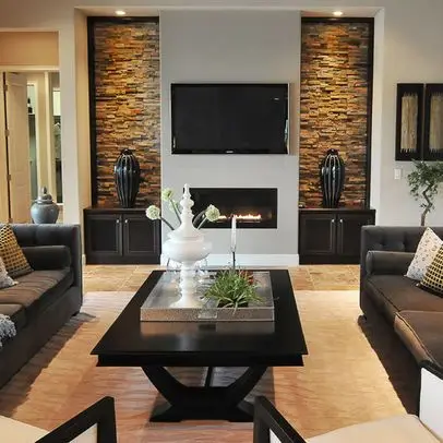 Urbane symmetrical living room