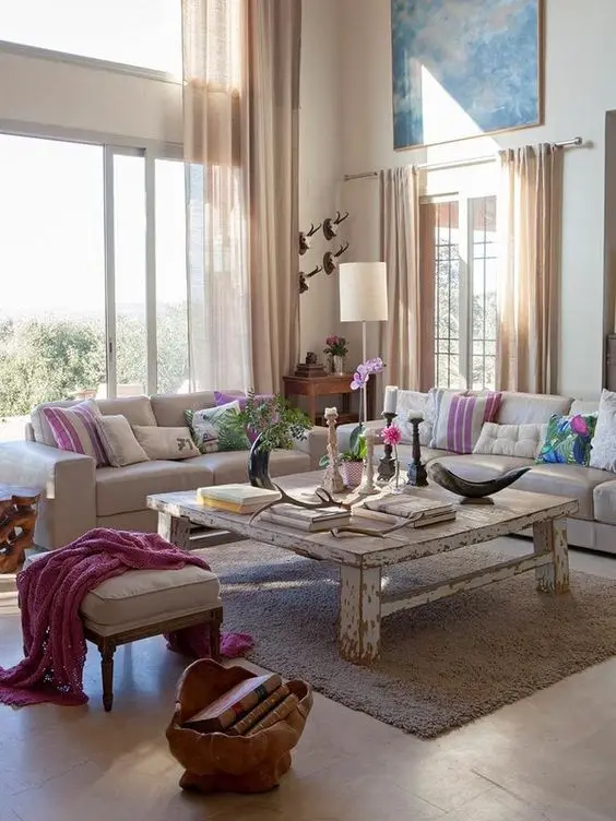 shabby chic country living room