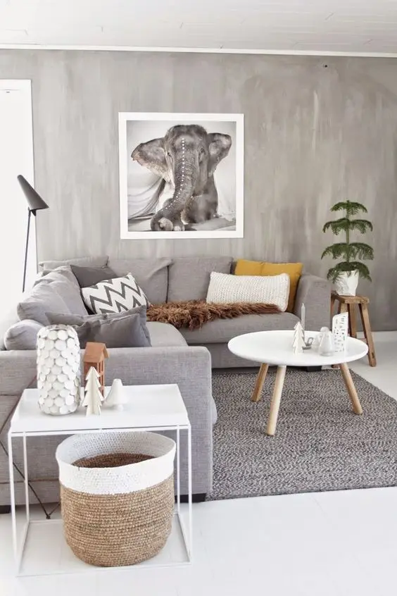bare concrete walls