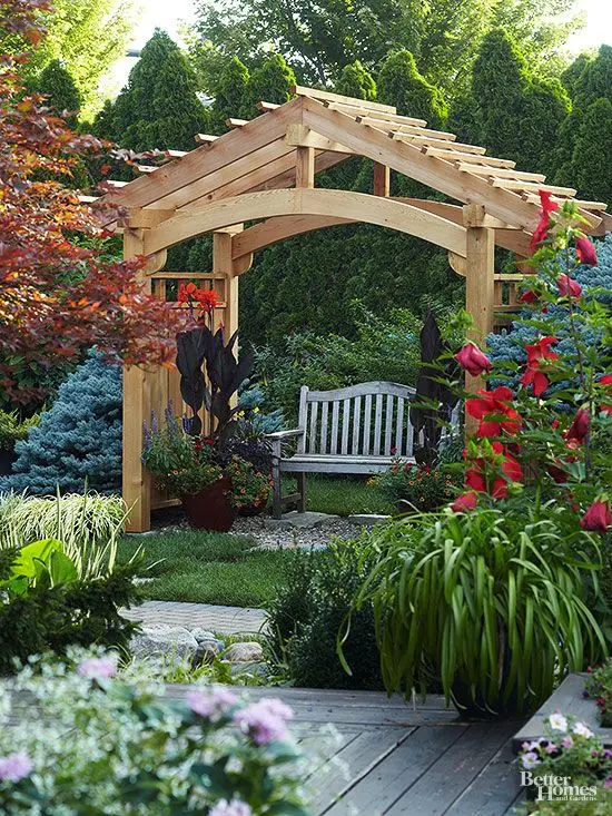 rustic garden arbour