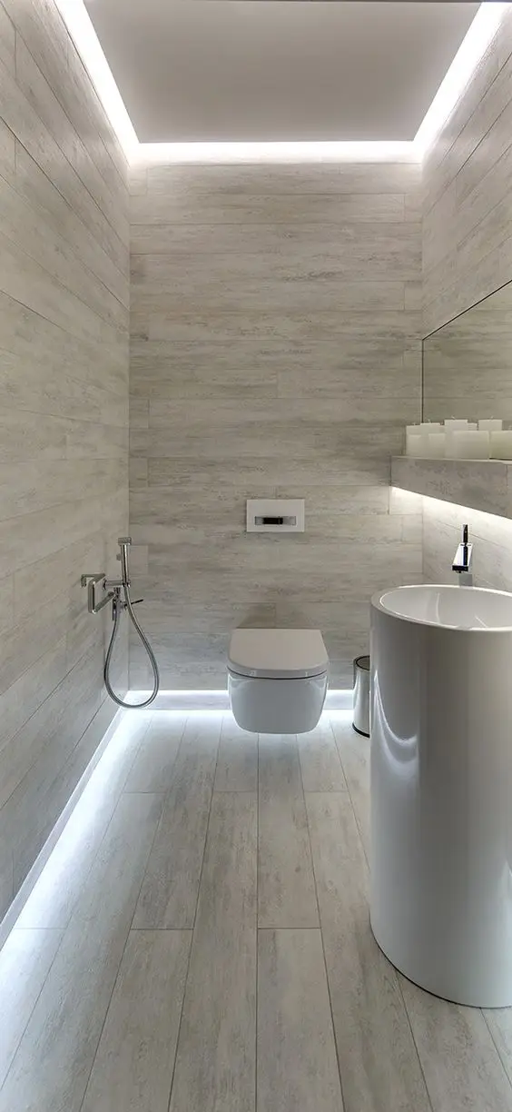 rustic modern bathroom