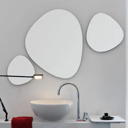 irregular shaped bathroom mirrors