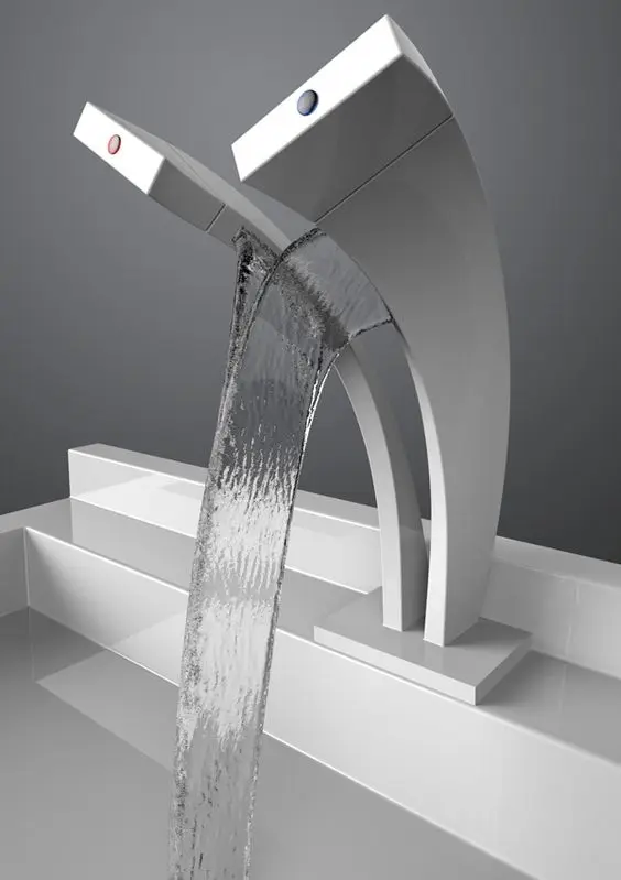 chrome hot and cold faucet