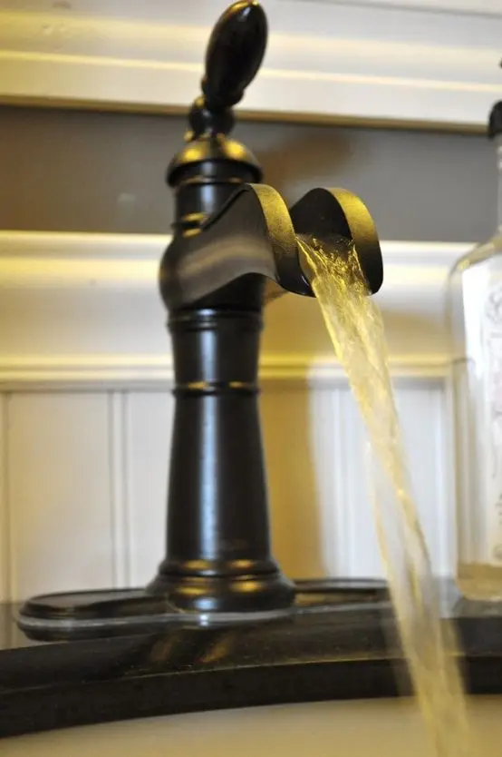 contemporary black faucet
