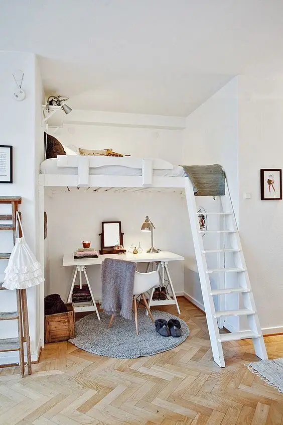 study area under the bed