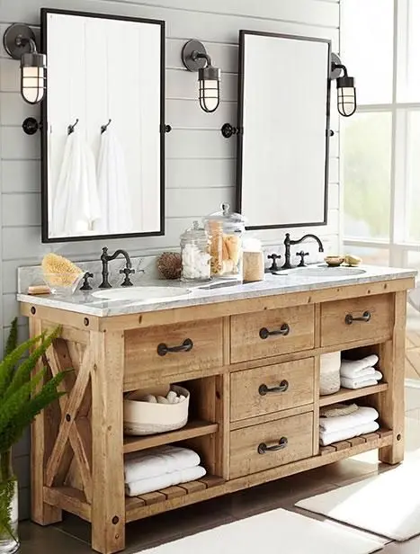 wooden bathroom sink cabinet