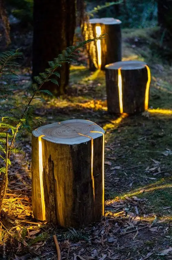 log outdoor light fixtures