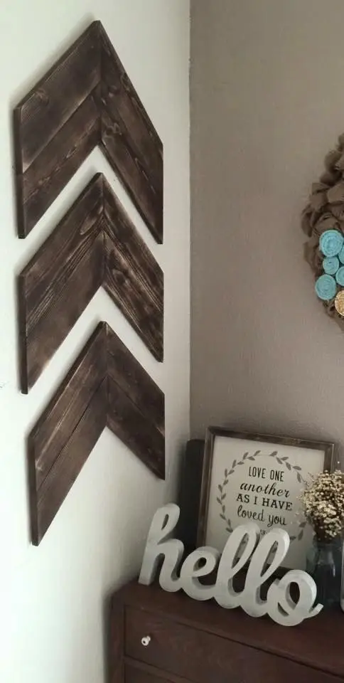 chevron arrow wall feature