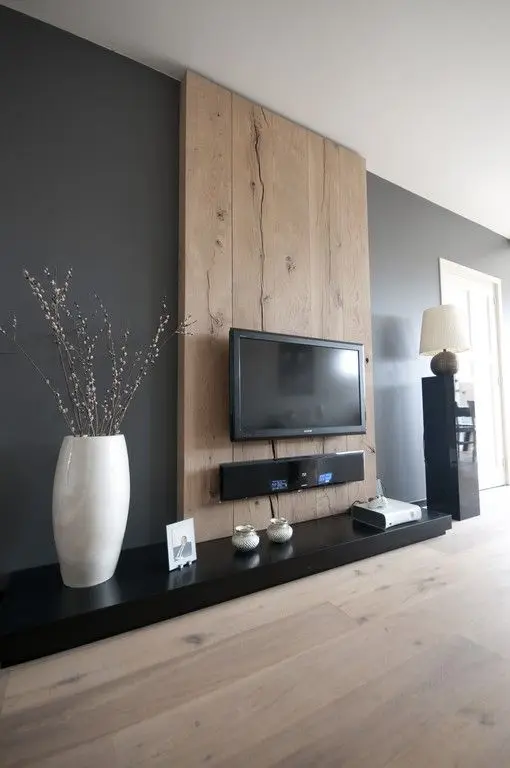 modern rustic entertainment centre
