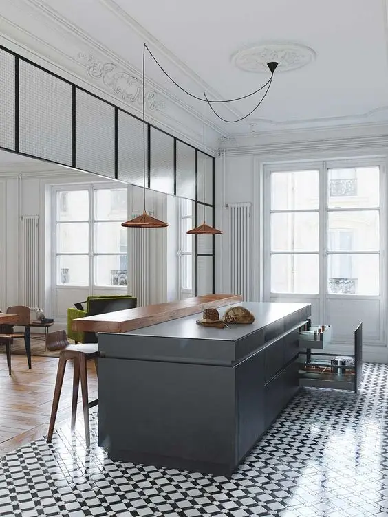 vintage apartment kitchen