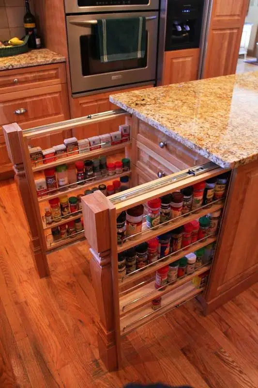 pull out spice organiser kitchen island