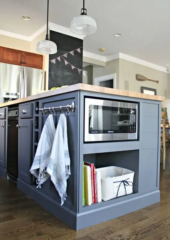 under the counter microwave niche