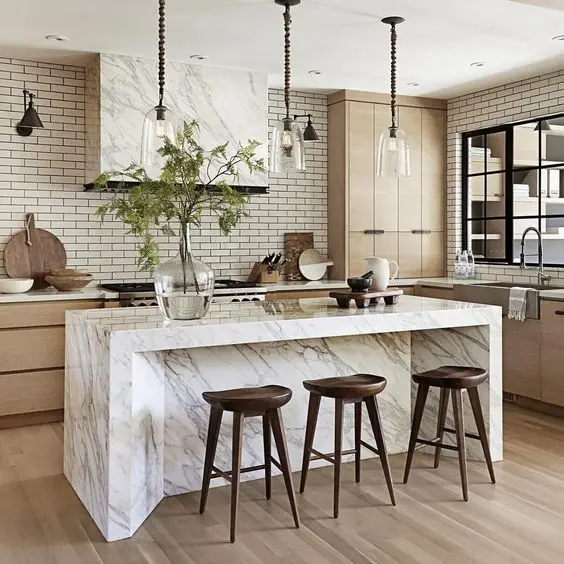 fabulous kitchen with luxurious marble