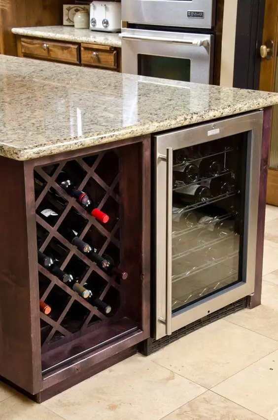 under the counter wine rack and cooler