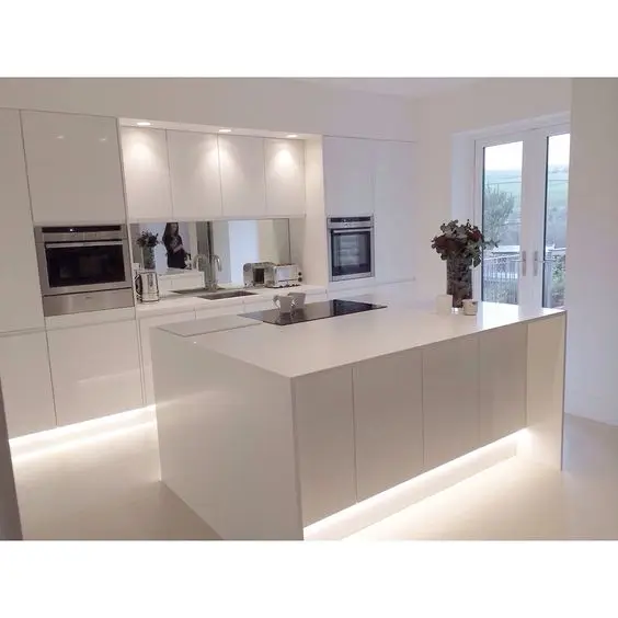 contemporary minimalist white kitchen
