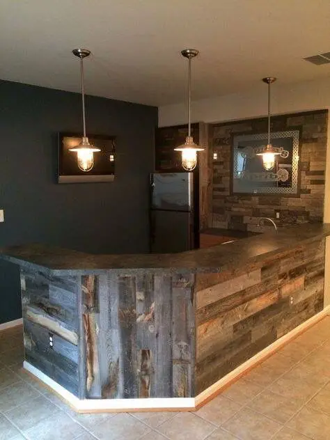 small rustic mini bar
