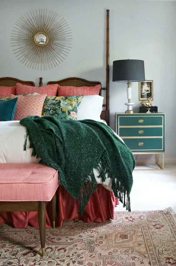 Striking Lush Colours master bedroom: Fill your personal space with lush, exotic, and rich colours. Warm, bright, and