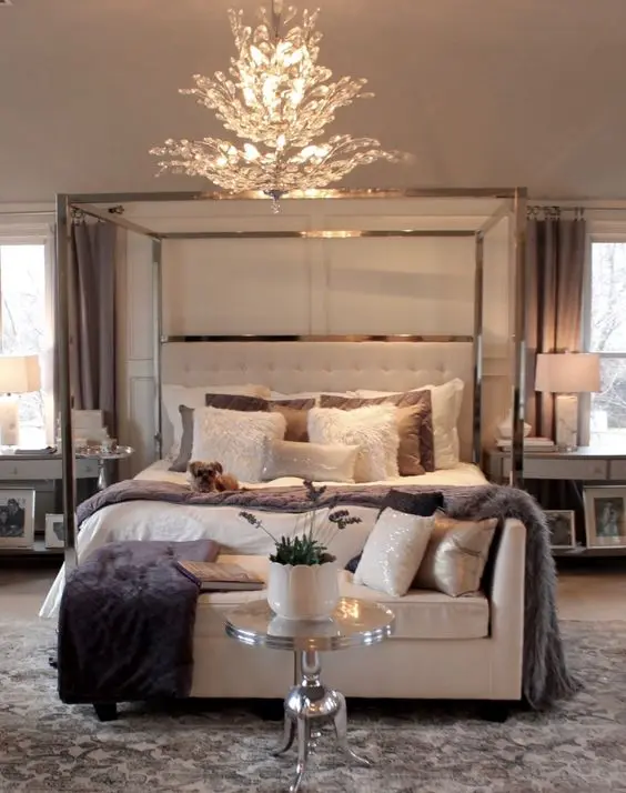 elegant and luxurious master bedroom