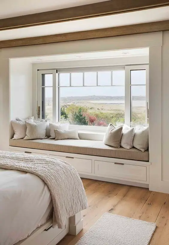 bedroom with a window seat