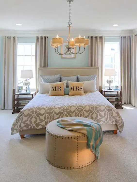 classically beautiful master bedroom design