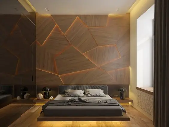 modern and minimalist bedroom