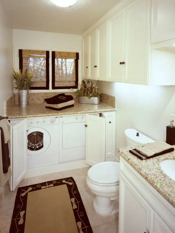 laundry and powder room in one