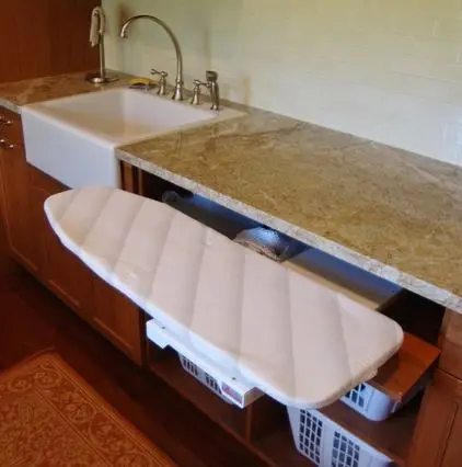 under the counter pull out ironing board