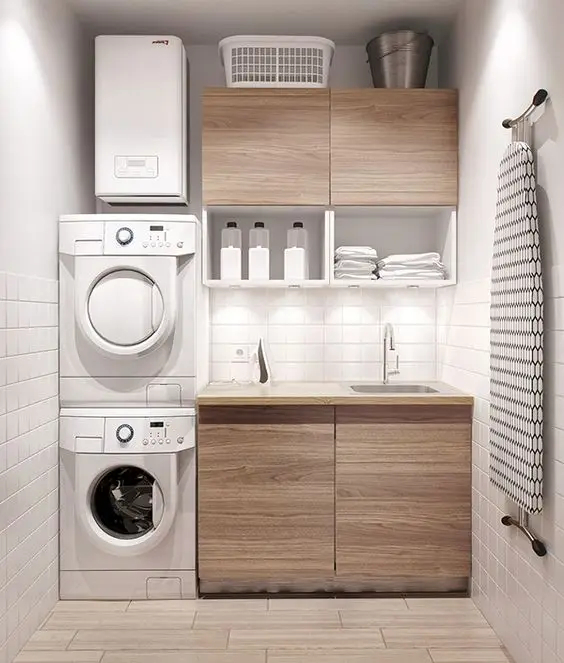 modern compact laundry room