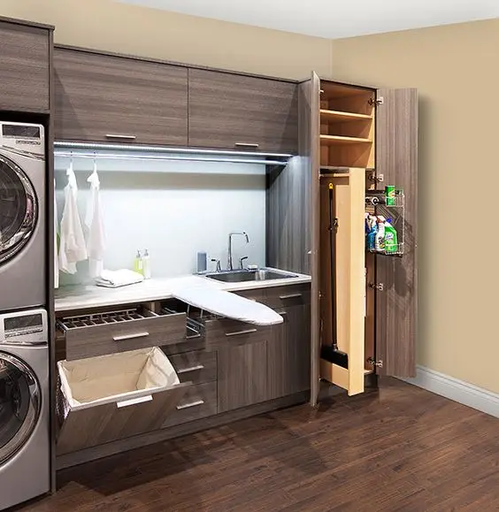 A Space for Everything small laundry: A laundry doesn’t have to be large, it just need a dedicated space for everything
