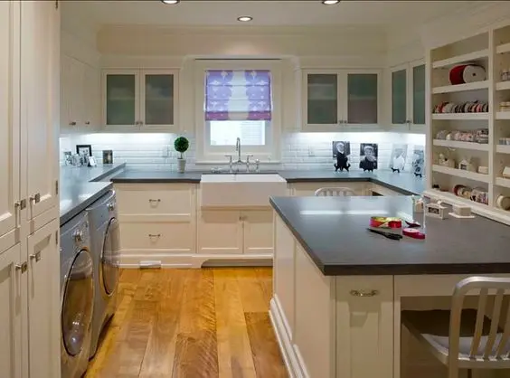 laundry and craft room in one