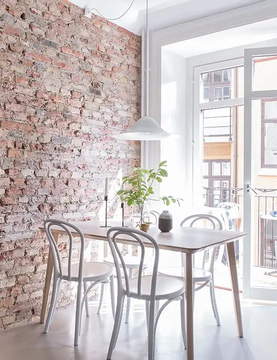 bright and sunny dining area