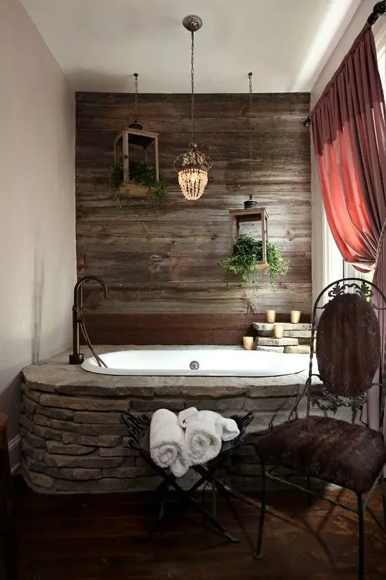 elegant rustic bathroom